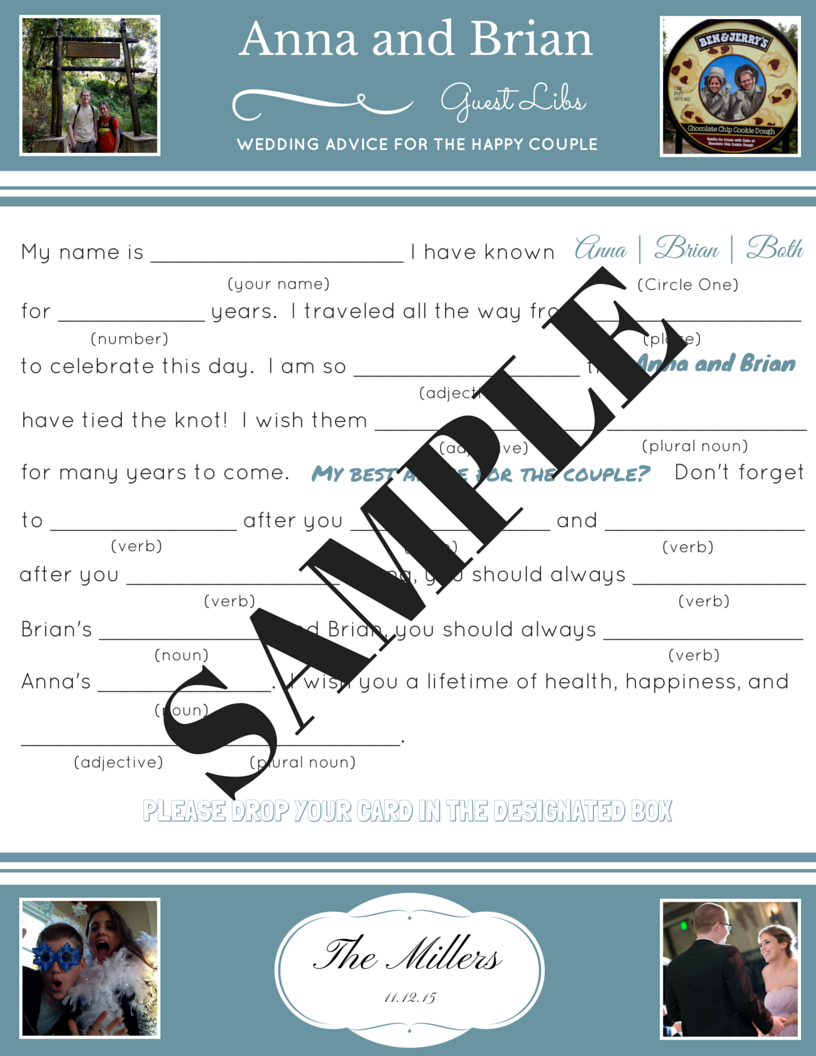 Wedding Printable’s – Easy Event Ideas