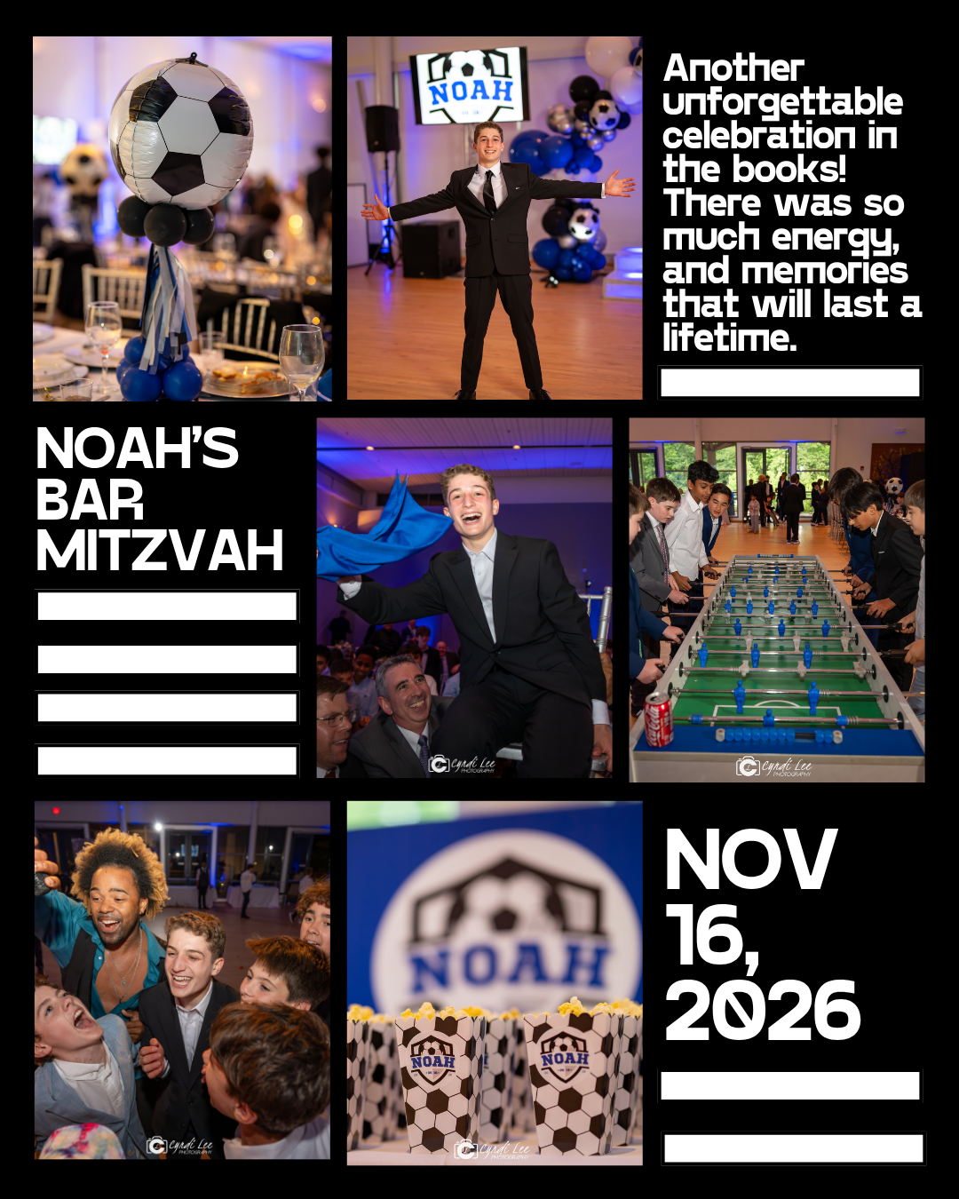 Noah’s Soccer Themed Bar Mitzvah Party at Temple Rodef Shalom in Falls Church, VA